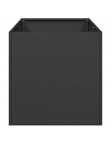 Fioriera Nera 40x80x40 cm in Acciaio Laminato a Freddo