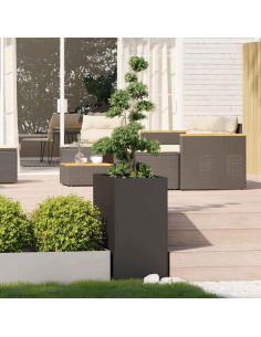 Fioriera Nera 40x80x80 cm in Acciaio 2