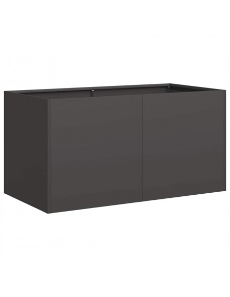 Fioriera Nera 80x40x40 cm in Acciaio Laminato a Freddo