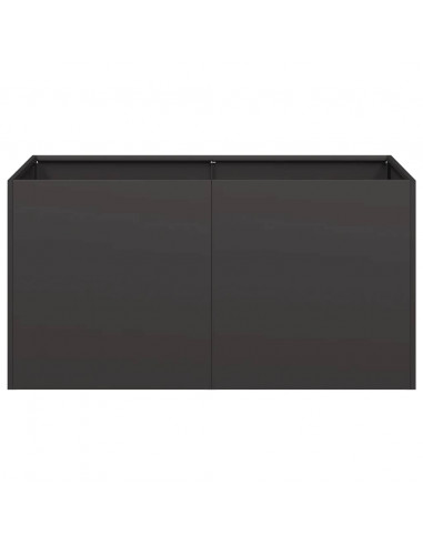 Fioriera Nera 80x40x40 cm in Acciaio Laminato a Freddo