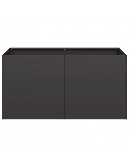 Fioriera Nera 80x40x40 cm in Acciaio Laminato a Freddo