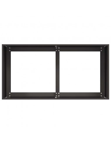 Fioriera Nera 80x40x40 cm in Acciaio Laminato a Freddo