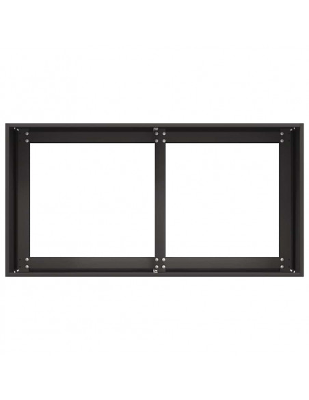 Fioriera Nera 80x40x40 cm in Acciaio Laminato a Freddo