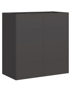 Fioriera Nera 80x40x80 cm in Acciaio Laminato a Freddo