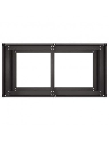 Fioriera Nera 80x40x80 cm in Acciaio Laminato a Freddo