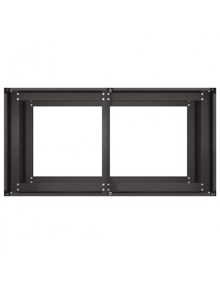 Fioriera Nera 80x40x80 cm in Acciaio Laminato a Freddo