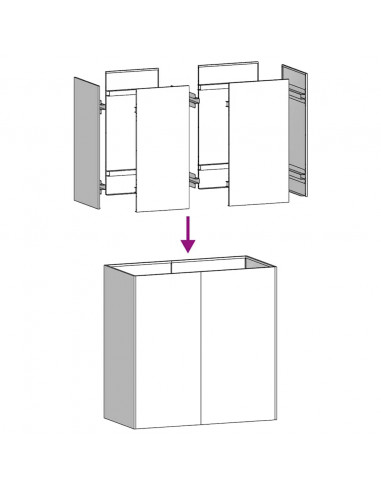Fioriera Nera 80x40x80 cm in Acciaio Laminato a Freddo