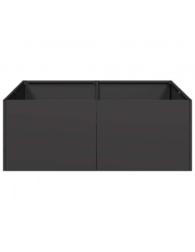 Fioriera Nera 80x80x30 cm in Acciaio