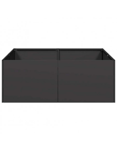 Fioriera Nera 80x80x30 cm in Acciaio