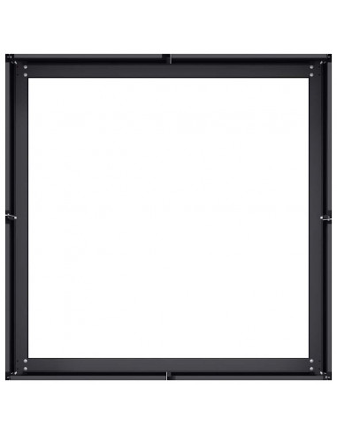 Fioriera Nera 80x80x30 cm in Acciaio