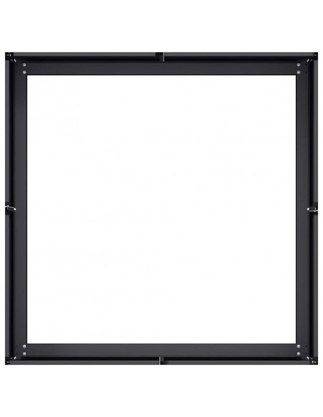 Fioriera Nera 80x80x30 cm in Acciaio