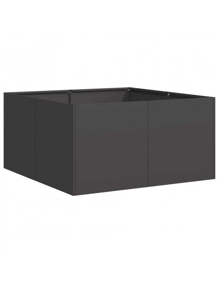 Fioriera Nera 80x80x40 cm in Acciaio Laminato a Freddo