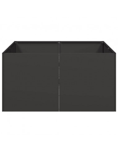 Fioriera Nera 80x80x40 cm in Acciaio Laminato a Freddo