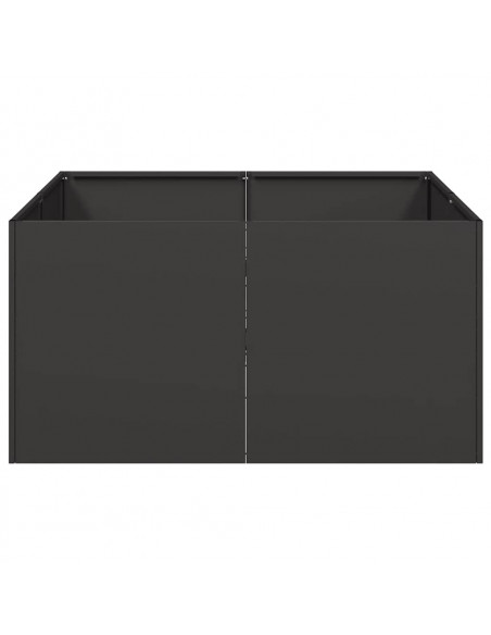 Fioriera Nera 80x80x40 cm in Acciaio Laminato a Freddo