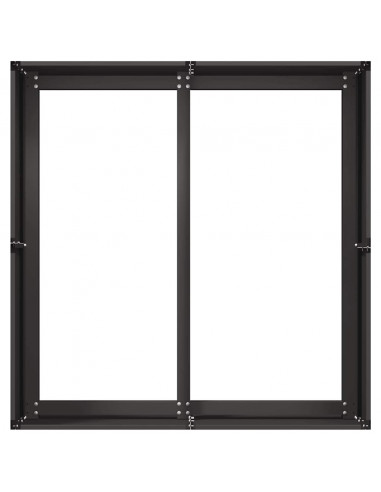 Fioriera Nera 80x80x40 cm in Acciaio Laminato a Freddo