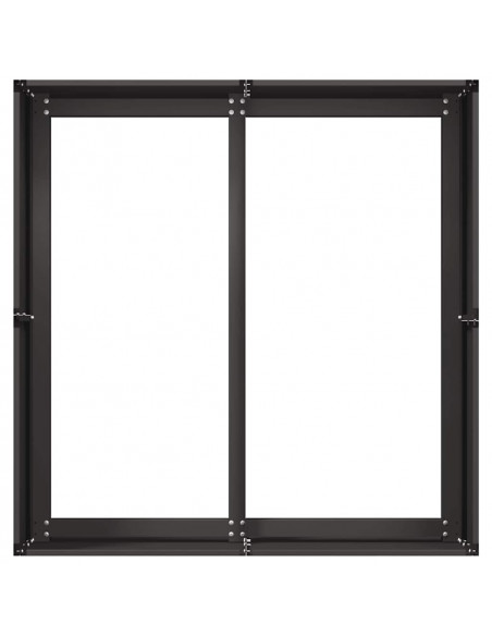 Fioriera Nera 80x80x40 cm in Acciaio Laminato a Freddo