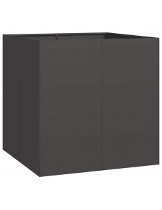 Fioriera Nera 80x80x80 cm in Acciaio