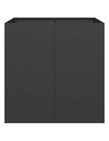 Fioriera Nera 80x80x80 cm in Acciaio