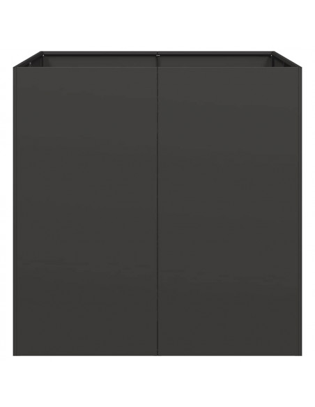 Fioriera Nera 80x80x80 cm in Acciaio