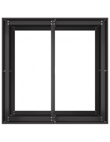 Fioriera Nera 80x80x80 cm in Acciaio