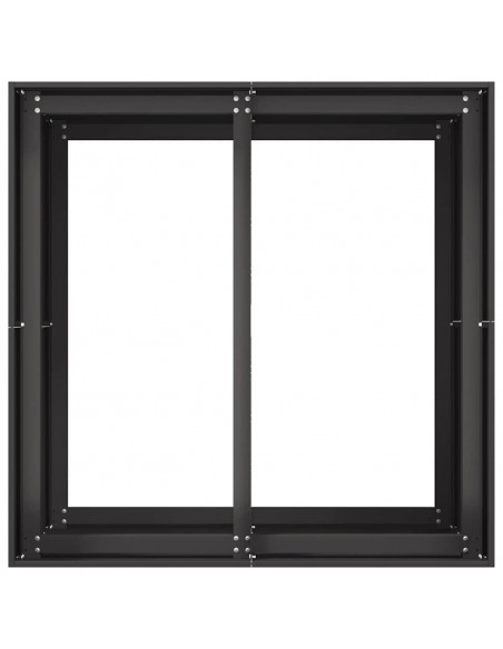 Fioriera Nera 80x80x80 cm in Acciaio