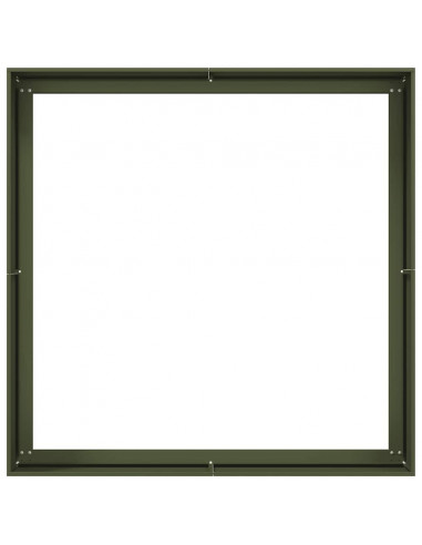 Fioriera Verde Oliva 100x100x40 cm in Acciaio