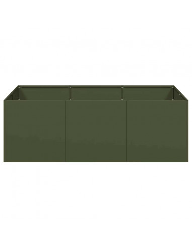 Fioriera Verde Oliva 120x80x40 cm in Acciaio