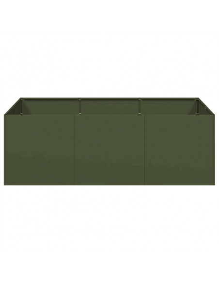Fioriera Verde Oliva 120x80x40 cm in Acciaio