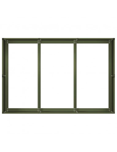 Fioriera Verde Oliva 120x80x40 cm in Acciaio