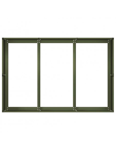 Fioriera Verde Oliva 120x80x40 cm in Acciaio