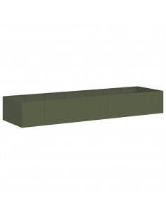 Fioriera Verde Oliva 280x80x40 cm in Acciaio