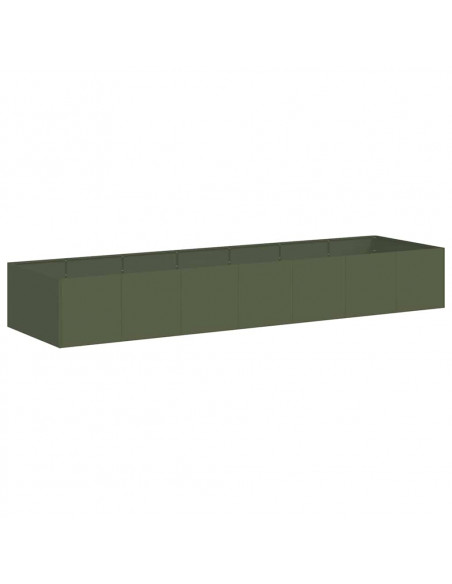 Fioriera Verde Oliva 280x80x40 cm in Acciaio