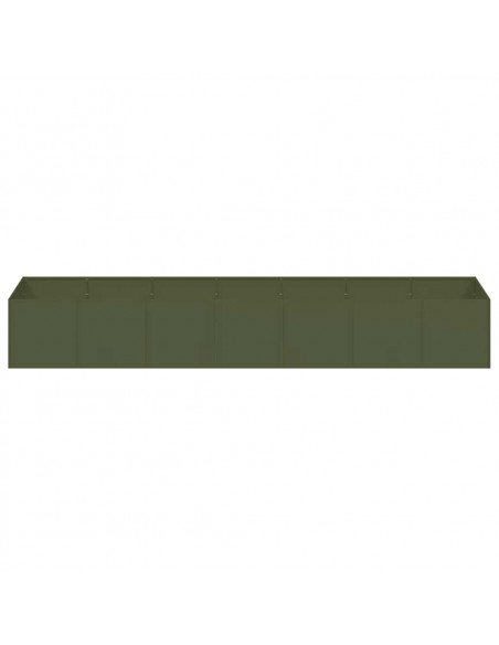 Fioriera Verde Oliva 280x80x40 cm in Acciaio