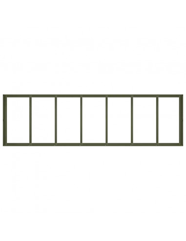 Fioriera Verde Oliva 280x80x40 cm in Acciaio