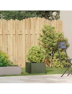 Fioriera Verde Oliva 40x40x30 cm in Acciaio 2