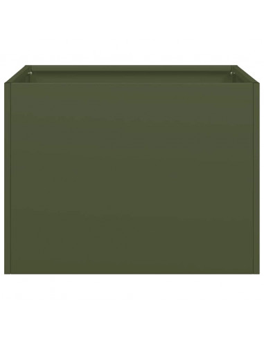 Fioriera Verde Oliva 40x40x30 cm in Acciaio