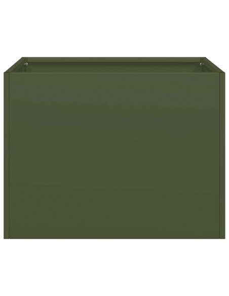 Fioriera Verde Oliva 40x40x30 cm in Acciaio