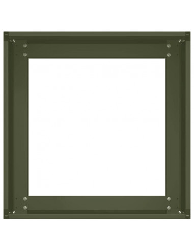 Fioriera Verde Oliva 40x40x30 cm in Acciaio