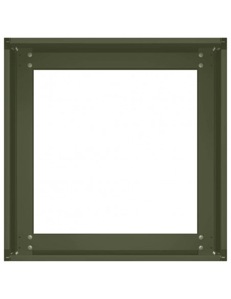 Fioriera Verde Oliva 40x40x30 cm in Acciaio