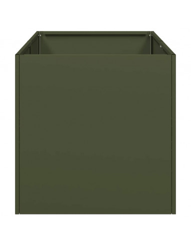 Fioriera Verde Oliva 40x80x40 cm in Acciaio Laminato a Freddo