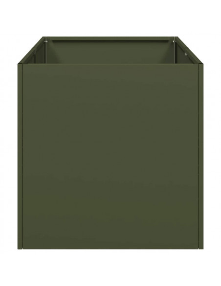 Fioriera Verde Oliva 40x80x40 cm in Acciaio Laminato a Freddo