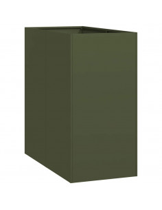 Fioriera Verde Oliva 40x80x80 cm in Acciaio