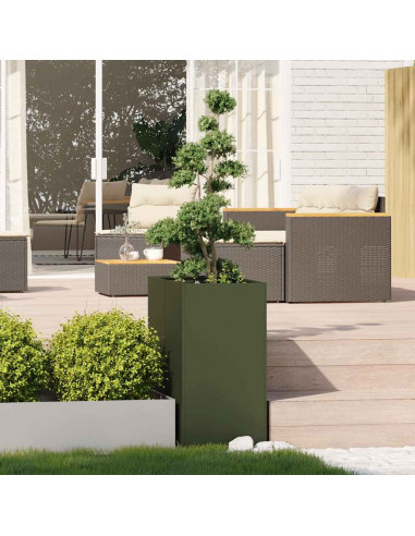 Fioriera Verde Oliva 40x80x80 cm in Acciaio