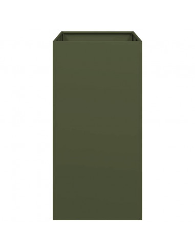 Fioriera Verde Oliva 40x80x80 cm in Acciaio