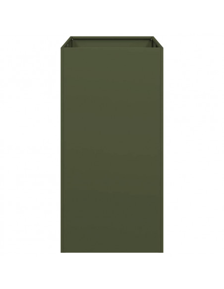 Fioriera Verde Oliva 40x80x80 cm in Acciaio