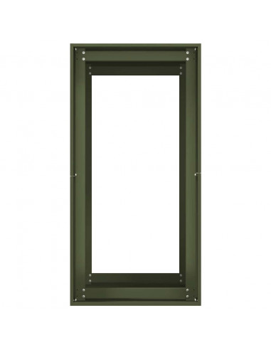 Fioriera Verde Oliva 40x80x80 cm in Acciaio