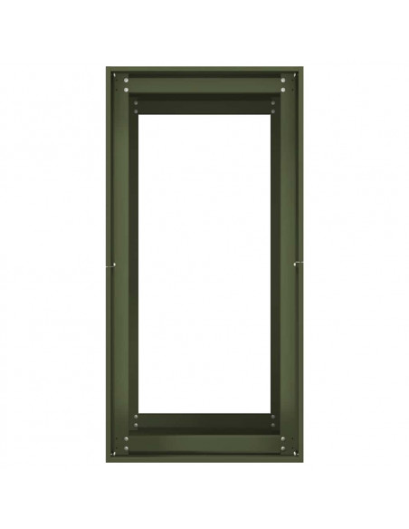 Fioriera Verde Oliva 40x80x80 cm in Acciaio