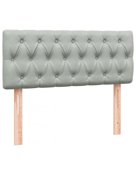 Letto a Molle con Materasso e LED Grigio Chiaro 120x210cm Velluto