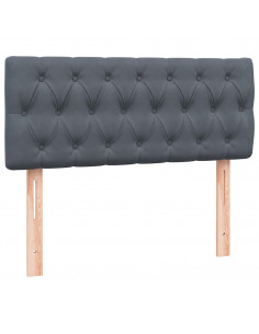 Letto a Molle con Materasso e LED Grigio Scuro 120x220 cm Velluto