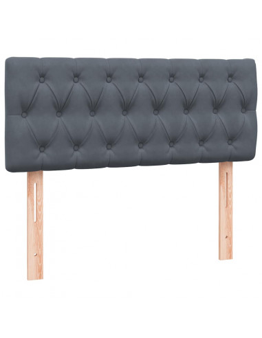 Letto a Molle con Materasso e LED Grigio Scuro 120x220 cm Velluto